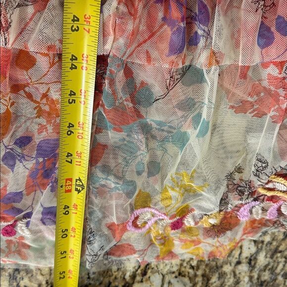 Johnny Was Biya Boho Mazzy Tie Multicolor Embroidered Long Dress Size L - Picture 11 of 11